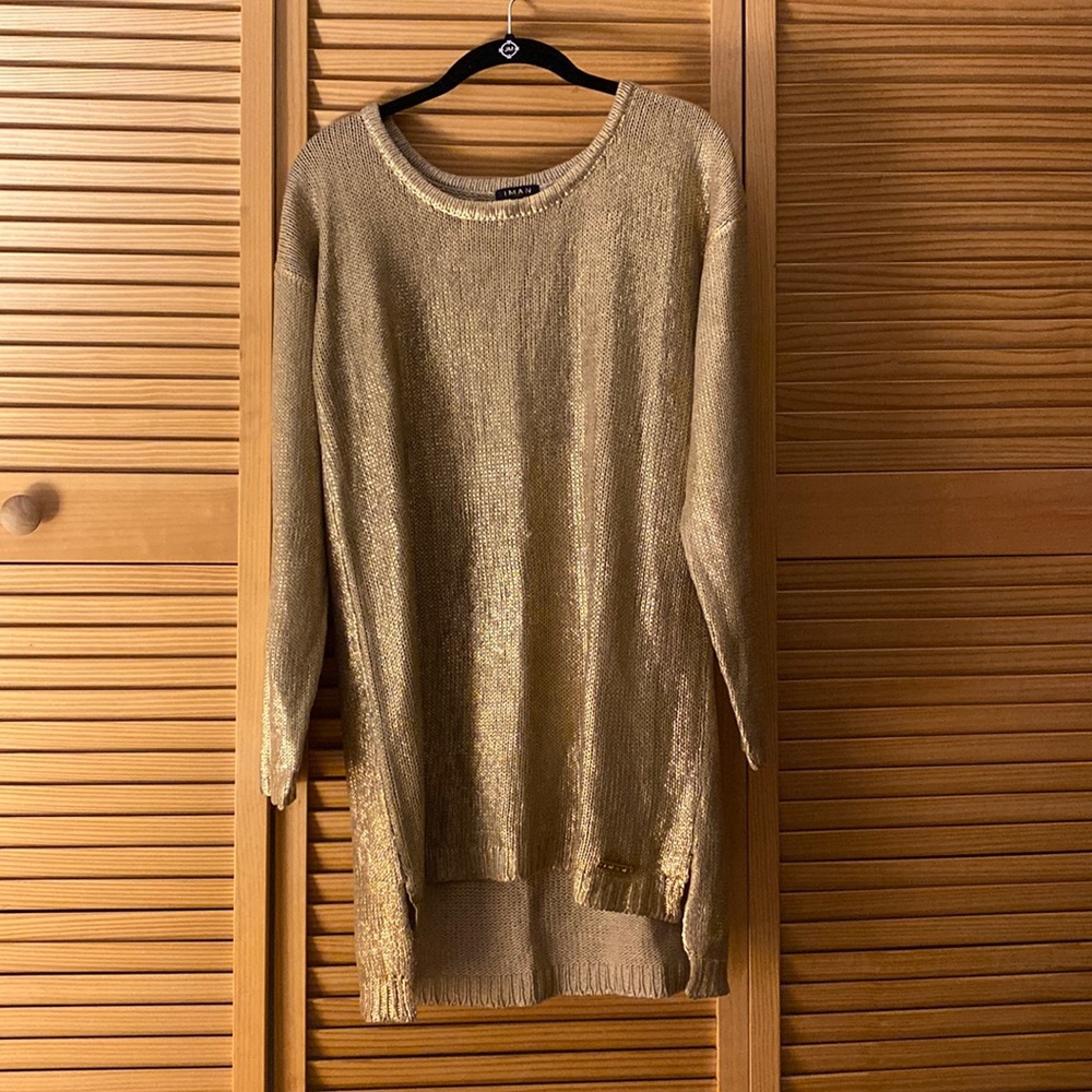 Gold long sleeve top
